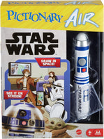 Pictionary Air Star Wars Family Drawing Game for Kids and Adults with R2-D2 Lightpen and Two Levels of Clues, HHM48