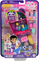 Polly Pocket Bubble Tea Panda Playset with 2 Micro Dolls & Food Accessories Compact Animal Toy HWN95