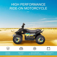 HOMCOM 6V Kids Electric Ride on Car with Big Wheels 18-36 Months Toddlers Black