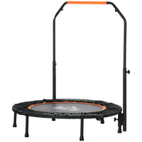 HOMCOM 40FT Foldable Mini Fitness Trampoline Rebounder Adjustable Foam Handle