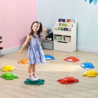 ZONEKIZ Kids Stepping Stones 9PCs River Stones for Indoors Outdoors