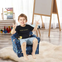 Children Kids Mini Sofa Armchair Planet-Themed Chair for Bedroom Playroom