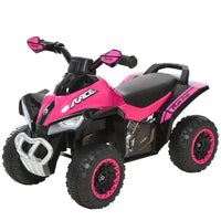 HOMCOM 4 Wheel Quad Toddler Ride on Car Foot-to-Floor Sliding Walking Car PINK