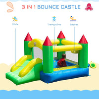 HOMCOM Bouncy Castle with Slide Inflatable Bouncer Kids Jumper Bounce Castle
