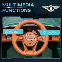 HOMCOM Bentley Bacalar Licensed 12V Kids Electric Ride-On with Remote - Green