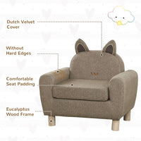 HOMCOM Kids Mini Sofa Toddler Chair Children Armchair for Bedroom Playroom Brown