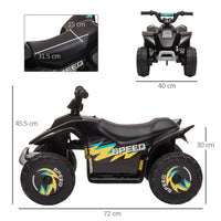 HOMCOM 6V Kids Electric Ride on Car with Big Wheels 18-36 Months Toddlers Black