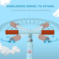 HOMCOM Kid Balance Bike Children Bicycle Adjustable Seat 2-5 Years No Pedal BLUE