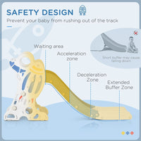 AIYAPLAY Baby Slide Freestanding Slide for Kids 1.5-3 Years Space Theme Blue