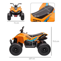 McLaren MCL 35 Liveries Licensed 12V Quad Bike with Suspension Wheels Orange