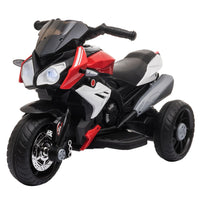 HOMCOM Kids Electric Motorcycle Ride-On Toy 6V Battery Music Horn Lights Red