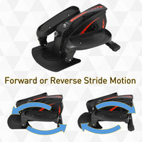 HOMCOM Mini Elliptical Bike LCD Monitor Anti-Slip Pedals Adjustable Resistance