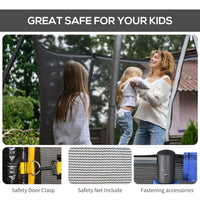 HOMCOM 8FT Trampoline Replacement Safety Net Enclosure Surround
