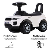 HOMCOM 3-in-1 Ride On Car Foot To Floor Slider Toddler with Horn Steering WHITE