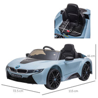 Licensed BMW I8 Coupe Kids Ride-On Car 6V with Remote Lights Horn Music