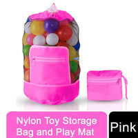 Doodle Nylon Toy Storage Bag and Play Mat PINK