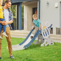 AIYAPLAY Baby Slide Freestanding Slide for Kids 1.5-3 Years Space Theme Blue