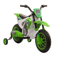 HOMCOM 12V Kids Electric Motorbike Ride-On Motorcycle Training Wheels GREEN