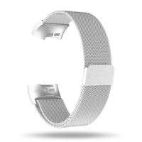 Aquarius Milanese Replacement Strap Band Compatible With Fitbit Charge 2 Silver