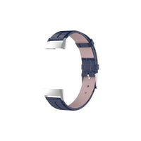 Real Leather Watch Band for Fitbit Charge 3 - Blue