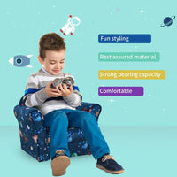 Children Kids Mini Sofa Armchair Planet-Themed Chair for Bedroom Playroom