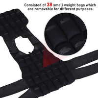 10KGS Adjustable Weight Vest Running Gym Training Weight Loss Black