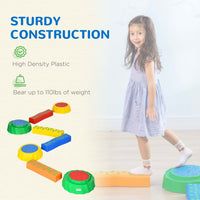 Outsunny Eight-Piece Kids Stepping Stones Non-Slip Surface & Bottom for Kids
