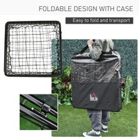 HOMCOM Adjustable Angle Rebounder Football Baseball Training Set All Weather Double Sided