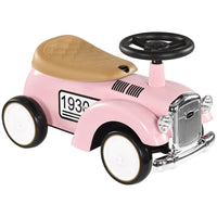 AIYAPLAY Foot To Floor Slider with Steering Wheel Ride On for 12-36 Months Pink