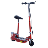 HOMCOM Teen Foldable Electric Scooter Battery 12V 120W with Brake Kickstand RED