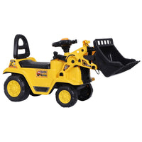 HOMCOM Ride-On Bulldozer Toddler Scooter Storage Cart Construction Truck