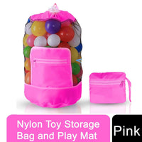 Doodle Nylon Toy Storage Bag and Play Mat PINK