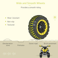 HOMCOM 4 Wheel Quad Toddler Ride on Car Foot-to-Floor Sliding Walking Car YELLOW