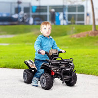 HOMCOM Kids Ride-on Four Wheeler ATV Car with Music for 18-36 months Black