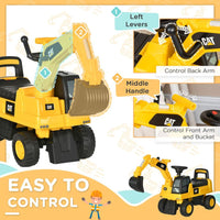 CAT Licensed Kids Construction Ride-On Digger with Shovel for 1-3 Years