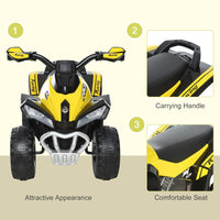 HOMCOM 4 Wheel Quad Toddler Ride on Car Foot-to-Floor Sliding Walking Car YELLOW