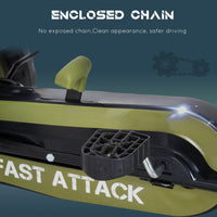 HOMCOM Pedal Go Kart Ride On Racer Hand Brake EVA Tyre Adjsuatble Seat Green