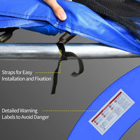 8FT Trampoline Pad PVC Replacement Safety Surround Spring Cover Padding