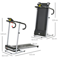 HOMCOM 1.25HP Motorised Electric Treadmill Running Machine Fitness Folding