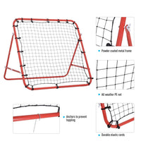 HOMCOM Rebounder Net Football Goal Play Kids Adults Baseball Soccer Training
