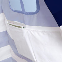 Neo Navy and White Stripe Canvas Kids Indian Tent TeePee