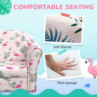 AIYAPLAY Kids Sofa Chair with Flamingo Design for Bedroom, Playroom, Pink