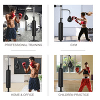 HOMCOM 3-in-1 Boxing Punching Bag with Stand with 2 Speedballs 360 Relax Bar