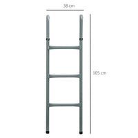 Trampoline Ladder Replacement Spare Step Suitable for 12ft, 14ft HOMCOM
