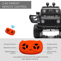 HOMCOM 12V Kids Electric Ride On Car Truck Off-road Toy Remote Control BLACK