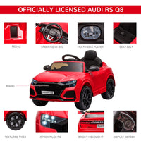 Audi RS Q8 6V Kids Electric Ride On Car Toy with Remote USB MP3 Bluetooth RED
