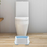 Child Foot Step Stool Anti-Slip Cover on Top For Children Practical Non-Slip Toilet Step for Toddlers Blue