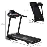 HOMCOM Folding 12km/h Electric Treadmill Running Machine Incline LED Display