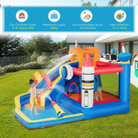 Outsunny 5 in 1 Kids Bouncy Castle Large Water Slide Water Gun with Air Blower