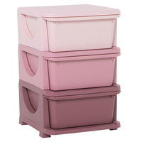 HOMCOM Kids Storage Units with Drawers 3 Tier Chest Vertical Dresser Tower